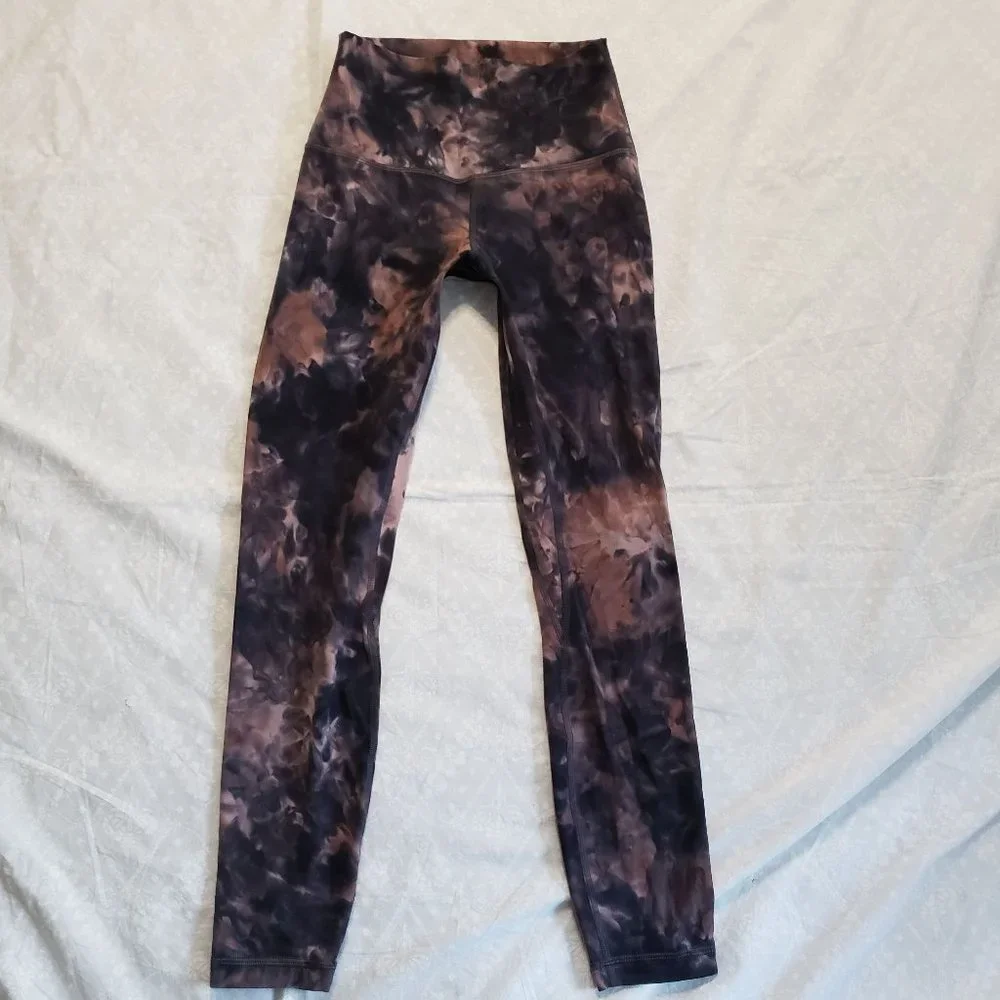 Lululemon Align Pant 28" - Diamond Dye Graphite Grey Pink Pastel - Size 6 - Picture 2 of 13
